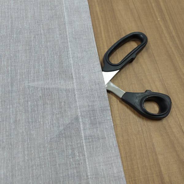 Tendina stile shabby grigio melange 3