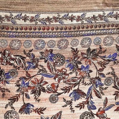 tessuto in pura seta made in italy marrone a fantasia 1