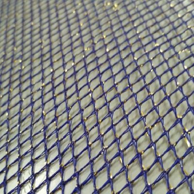 Tessuto a rete per abiti e decori al metro blu navy dettaglio 2