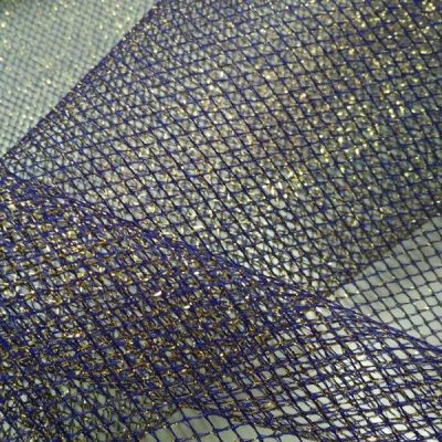 Tessuto a rete per abiti e decori al metro blu navy dettaglio 3
