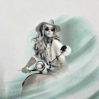 Tessuto Abbigliamento Moderno fantasia donna viaggiatrice 5