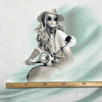 Tessuto Abbigliamento Moderno fantasia donna viaggiatrice 6