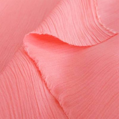 Tessuto Abbigliamento Cotone Goffrato Rosa Salmone 3