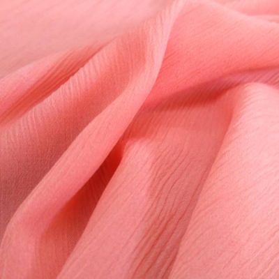 Tessuto Abbigliamento Cotone Goffrato Rosa Salmone 5