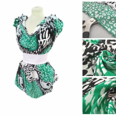 Tessuto abbigliamento maculato e floreale 6