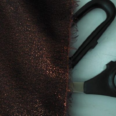 Tessuto ad effetto finemente glitterato marrone 3