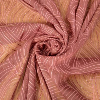 Tessuto alta moda color bordeaux con paillettes - Alt.155 cm