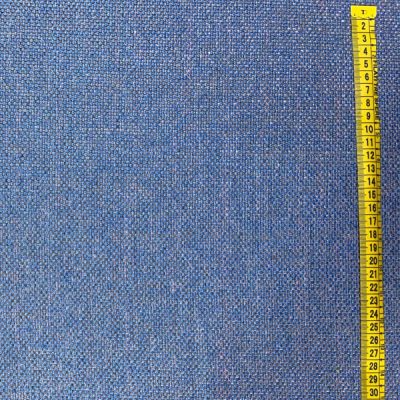 Tessuto arredamento casa effetto panama azzurro rame 2