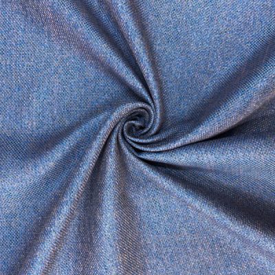 Tessuto arredamento casa effetto panama azzurro rame 4