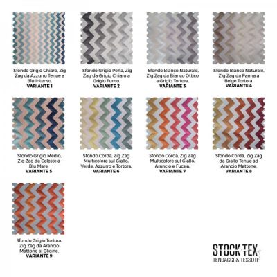 Tessuto arredamento e tendaggio fantasia zig zag sfumato 1