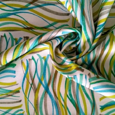 Misto cotone Antimacchia fantasia a linee incrociate - multicolor H320