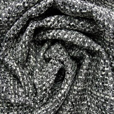 Tessuto Arredo Misto cotone - bianco e nero intrecciato Alt.280 cm