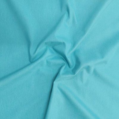 Tessuto per tende e arredo color acquamarina in misto cotone e poliestere