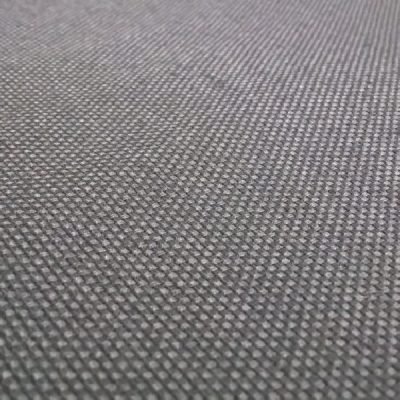 Tessuto da arredamento misto cotone panama con trama a vista nero al metro 2