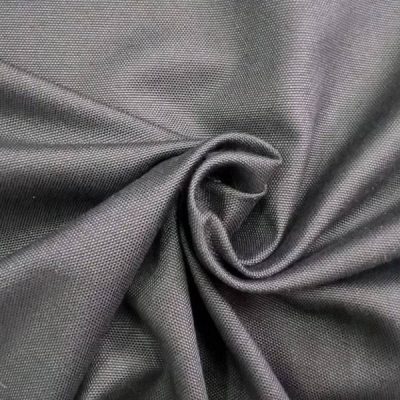 Tessuto da arredamento misto cotone panama con trama a vista nero al metro 4