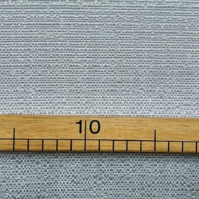 Tessuto arredo misto cotone elegante con trama luminosa in rilievo al metro argento righello