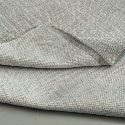 Tessuto arredo Shabby misto cotone con tramatura in rilievo grigio perla 2