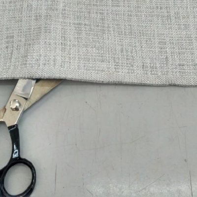 Tessuto arredo Shabby misto cotone con tramatura in rilievo grigio perla 3
