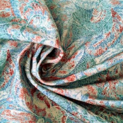 Cotone stile vintage a fantasia floreale - verde Alt.140cm