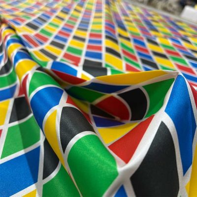 Tessuto carnevale raso stampato arlecchino al metro piegato 1