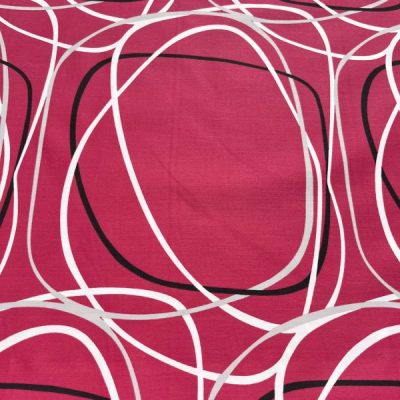 Tessuto d'arredo moderno a curve su sfondo magenta profondo 2