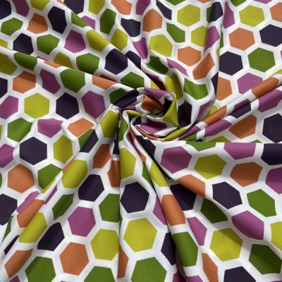 Tessuto d'arredo moderno nido d'ape multicolor 1