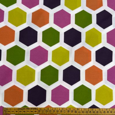 Tessuto d'arredo moderno nido d'ape multicolor 2