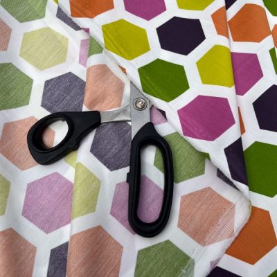 Tessuto d'arredo moderno nido d'ape multicolor 3