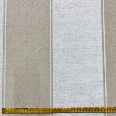 Tessuto da arredamento con righe grandi colore tortora bianco 3