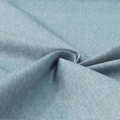 Tessuto d'arredamento verde chiaro melang&egrave; idrorepellente - Alt.145 cm