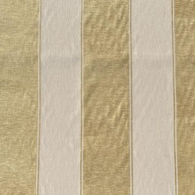 Tessuto da arredamento con righe grandi colore tortora e oro antico 4