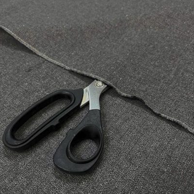 Tessuto da arredamento grigio polvere melangiato 3