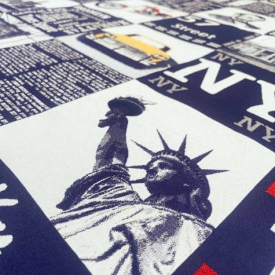 Tessuto da arredo fantasia americana multicolore 3