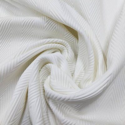 Tessuto per abiti di noto stilista bianco naturale Alt.135cm