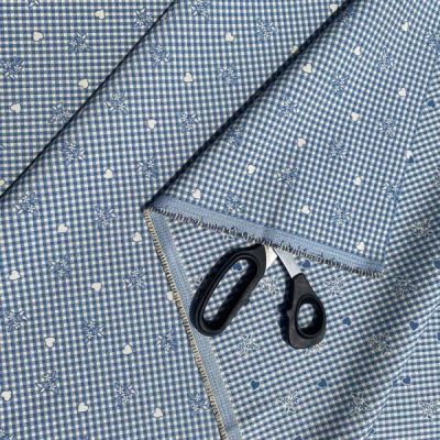 Tessuto double face senza tempo azzurro bianco 2