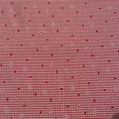 Tessuto double face senza tempo rosso e bianco 2