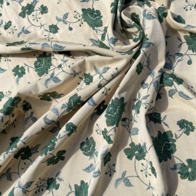 Tessuto double face senza tempo verde panna 1