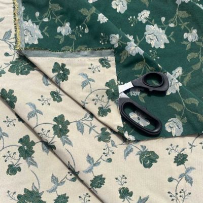 Tessuto double face senza tempo verde panna 2