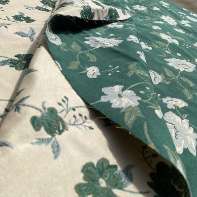 Tessuto double face senza tempo verde panna 4