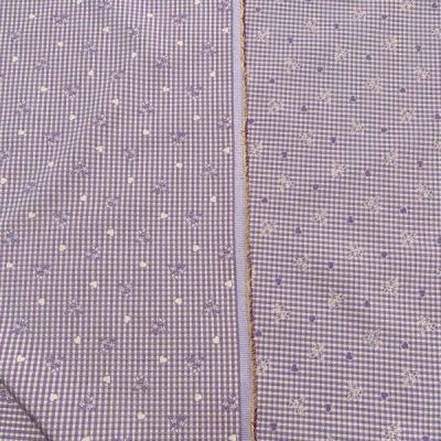 Tessuto double face senza tempo viola bianco 3
