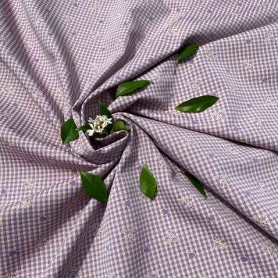 Tessuto double face senza tempo viola bianco 4