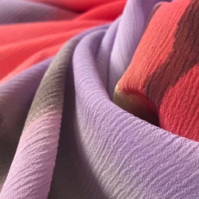 Tessuto fantasia astratta a cerchi irregolari multicolor 1