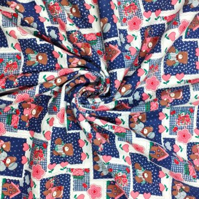 Felpato cotone fantasia orsi Alt.160cm