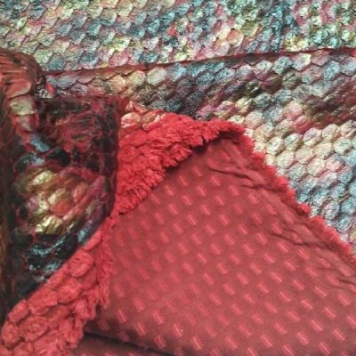 Tessuto gommato al tatto beige bordeaux 6