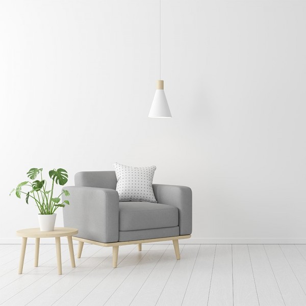 Mockup poltrona Tessuto idrorepellente antimacchia melange per arredamento al metro grigio 1
