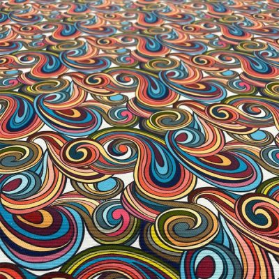 Tessuto idrorepellente multiuso Pop Art retro - Alt. 280 cm