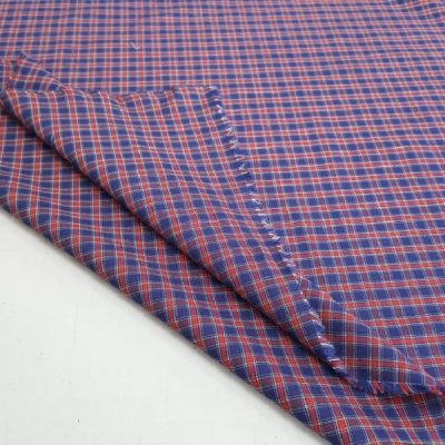 Cotone stile scozzese a quadretti - rosso e blu Alt.150cm