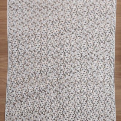 Tessuto in macram&egrave; bianco ottico 5