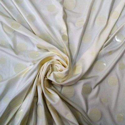 Maglina elasticizzata motivo a pois - bianco latte -  Alt.145cm