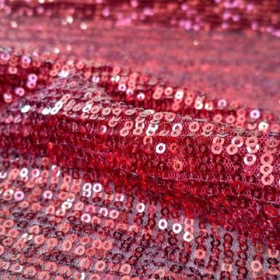 Pizzo con paillettes elasticizzato rame brillante 2